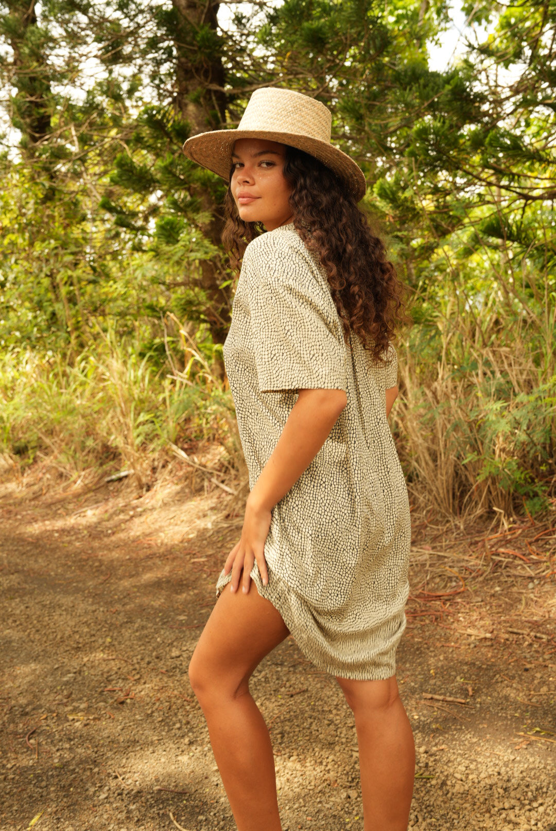 Calabria Shirt Dress - Escama Black